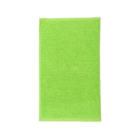 Bright green custom logo sports towel on white background.