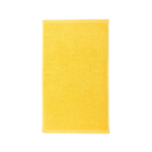 Custom Logo yellow cotton sports towel on a white background.