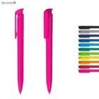 Pink pen with various color options displayed on the side.