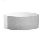 A round, gray and white lampshade with a smooth texture.