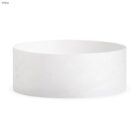 Simple white cylindrical bowl on a white background.