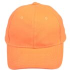 Orange baseball cap with visible stitching on the peak and two ventilation holes on the front panels.