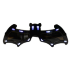 LED-lit Costume Bat Glasses with white lights on the frame.