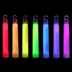 4 Customisable Glow Sticks with Lanyard: vibrant colors to light up your night!.