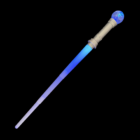 Blue LED sword with an extendable flashing disco ball top.