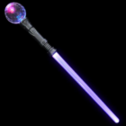 A Flashing Disco Sword with a black handle and glowing purple blade.