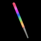 Glowing Flashing Fairy Floss Stick against a black background.