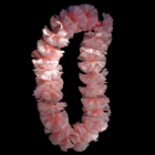 A pink Flashing Flower Lei on a black background.