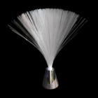 Lamp with Screw Fibre Optics emits white glow from a sleek silver stand.