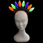 Mohawk LED headband with colorful lights on a mannequin head.