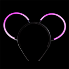 Neon Glow Headband: Pink glow-in-the-dark ear shapes on a black background.