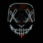 Light up Glow Stitches Mask with glowing eyes and mouth on a black background.