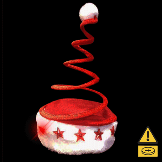 Flashing Santa Hat with Coil