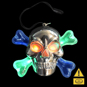Flashing Metallic Skull Necklace