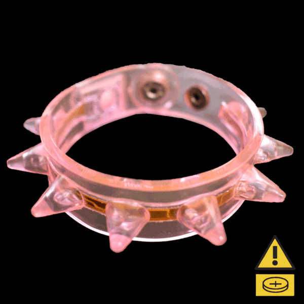 Spike Bracelet with 8 flashing LEDs