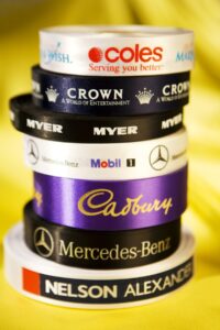 Custom Printed Eco Single Sided Satin Ribbon 24mm