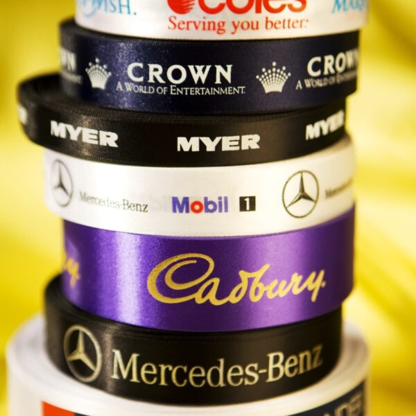 Custom Printed Eco Single Sided Satin Ribbon 24mm