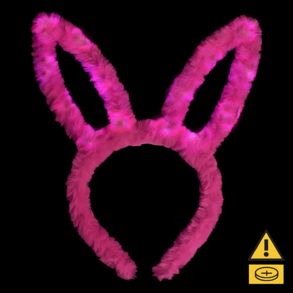 Light Up Fluffy Bunny Headband