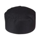 Black chef hat isolated on a white background.