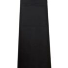 A plain black waist apron with a straight cut, photographed against a white background.