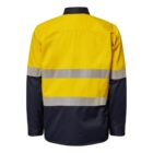 Yellow and black long-sleeve hi-vis shirt with reflective stripes on the back.