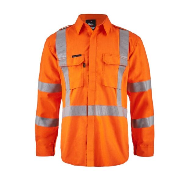 Lyle Mens Hi Vis Shirts With X- Pattern Reflective Tape