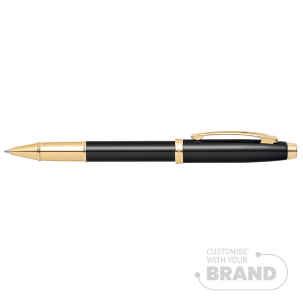 Sheaffer 100 Glossy Black Gold Rollerball Pens