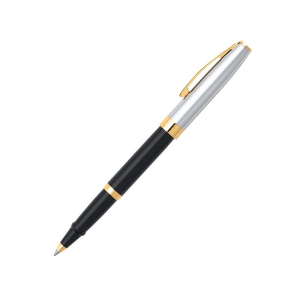 Sheaffer Sagaris Black Chrome Gold Rollerball Pens