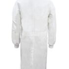 White lab coat with long sleeves, viewed from the back.