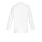 White long-sleeve button-up shirt, back view, on a white background.