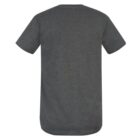 Plain dark gray T-shirt displayed from the back.