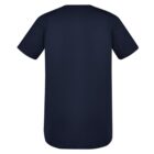 Navy blue short-sleeve t-shirt displayed on a plain white background.