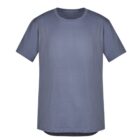 Plain gray-blue short-sleeve T-shirt on white background.
