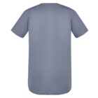 Gray T-shirt displayed from the back on a white background.