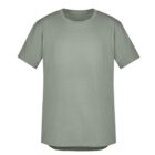Plain olive green t-shirt on a white background.