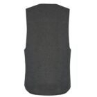 Dark gray sleeveless shirt on a white background.