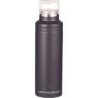 A sleek, matte black insulated water bottle with a transparent flip-top lid. The brand name Arctic Zone is printed in white near the bottom.