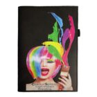 A black cover with an illustration of a person with a rainbow-colored hairstyle and vibrant, colorful paint splashes emerging from a brush. Text reads, ColourSplash High-Impact Branding.
