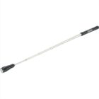 A telescopic magnetic pickup tool with a silver, extendable shaft and a black, rubberized grip. The tool features a magnetic tip at one end for retrieving metal objects.