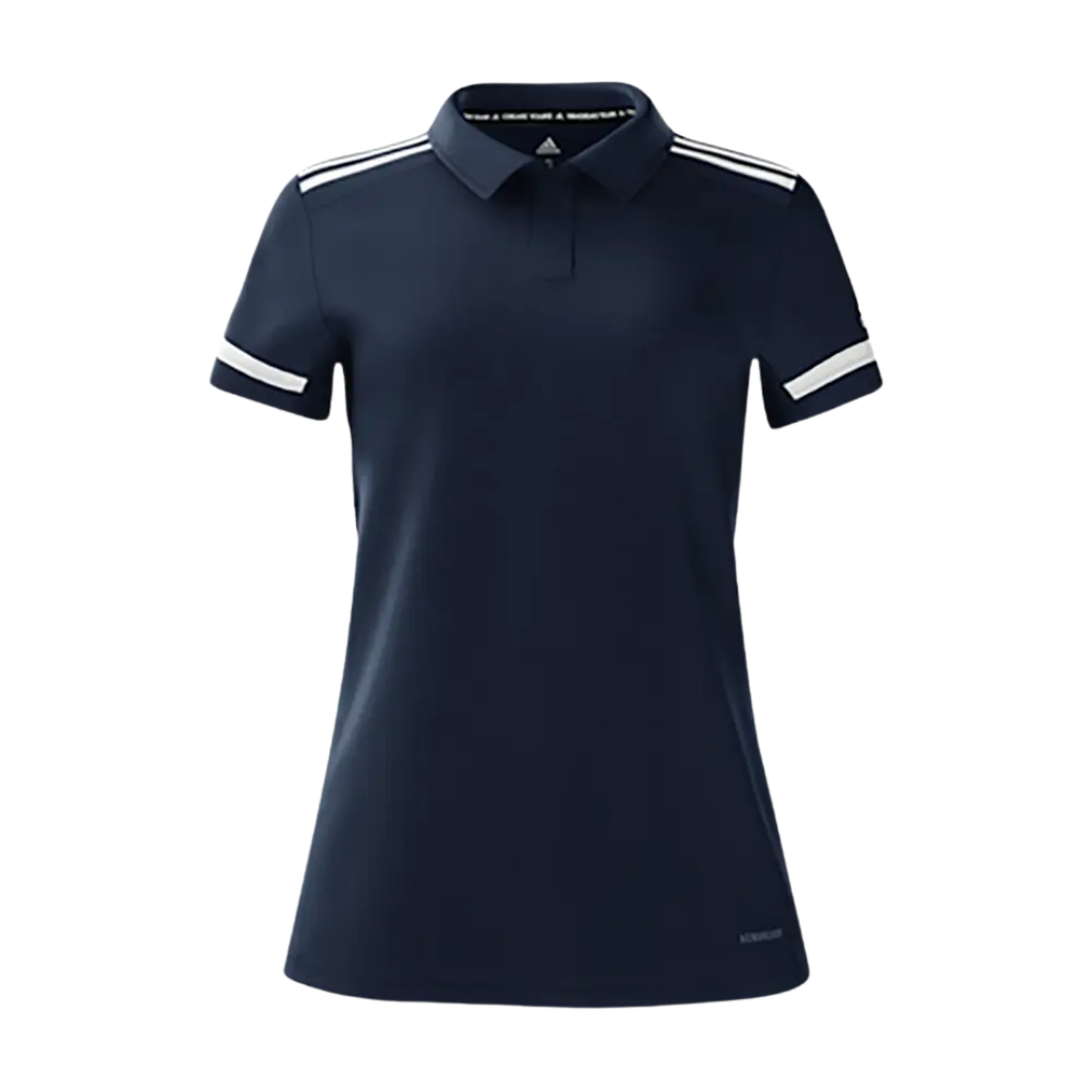 Adidas 3-Stripe Womens Polo, navy blue, short-sleeve.