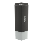 Black hexagonal product box for Titan Thermal-PIN displayed vertically on a gray base, with the logo featuring mountains on the top.