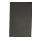 A plain, vertical, rectangular black canvas against a white background.