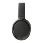 A black over-ear headphone with a sleek design and soft padded ear cups. The brands skull logo is visible on the headband, which extends smoothly to the ear cups. The headphone is shown against a white background.