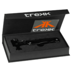 A black multitool with various functions is displayed in an open black box with a TREKK logo.