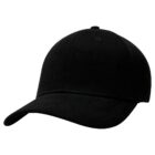 Plain black baseball cap on a white background.