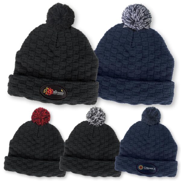 Pom Pom Fashion Beanies With Logo