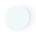 A plain white circle on a white background.