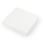 Plain white rectangular cardboard box on a white background.
