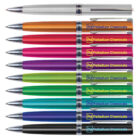 Ten colorful pens lined up vertically, each labeled Palladium Chemicals.