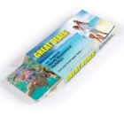 Brochure of tropical North Queensland holidays with family on beach and child snorkeling.